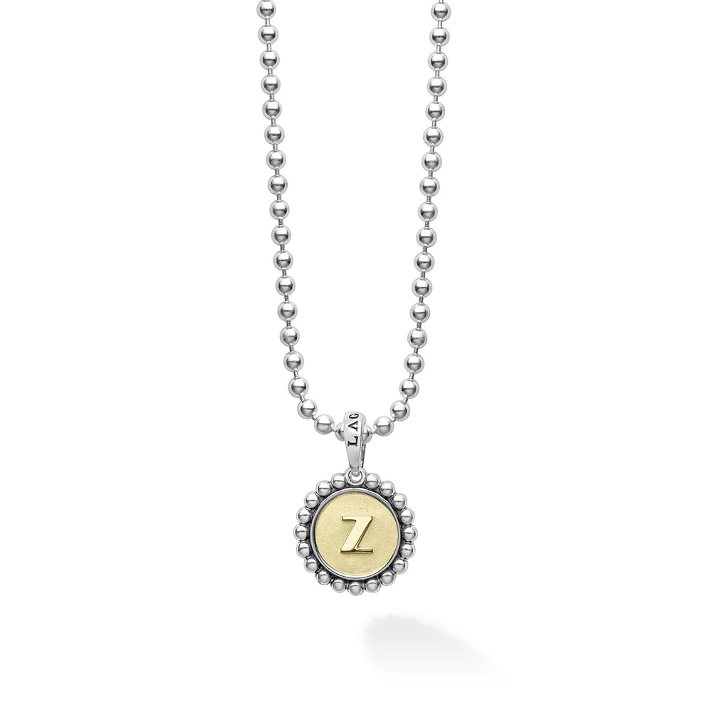 Signature Caviar Z Initial Charm Necklace