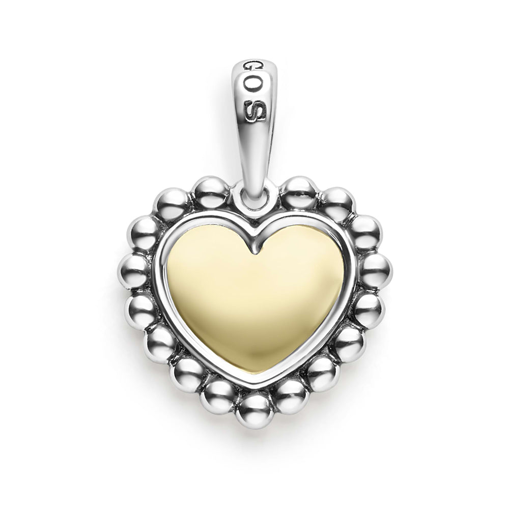 Signature Caviar Two-Tone Heart Charm