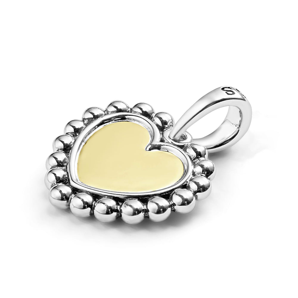 Signature Caviar Two-Tone Heart Charm