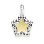 Signature Caviar Two-Tone Star Charm