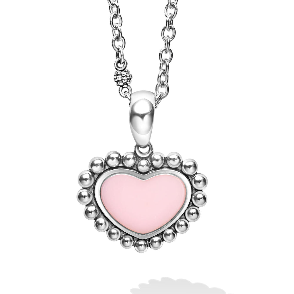 Maya Pink Ceramic Heart Necklace