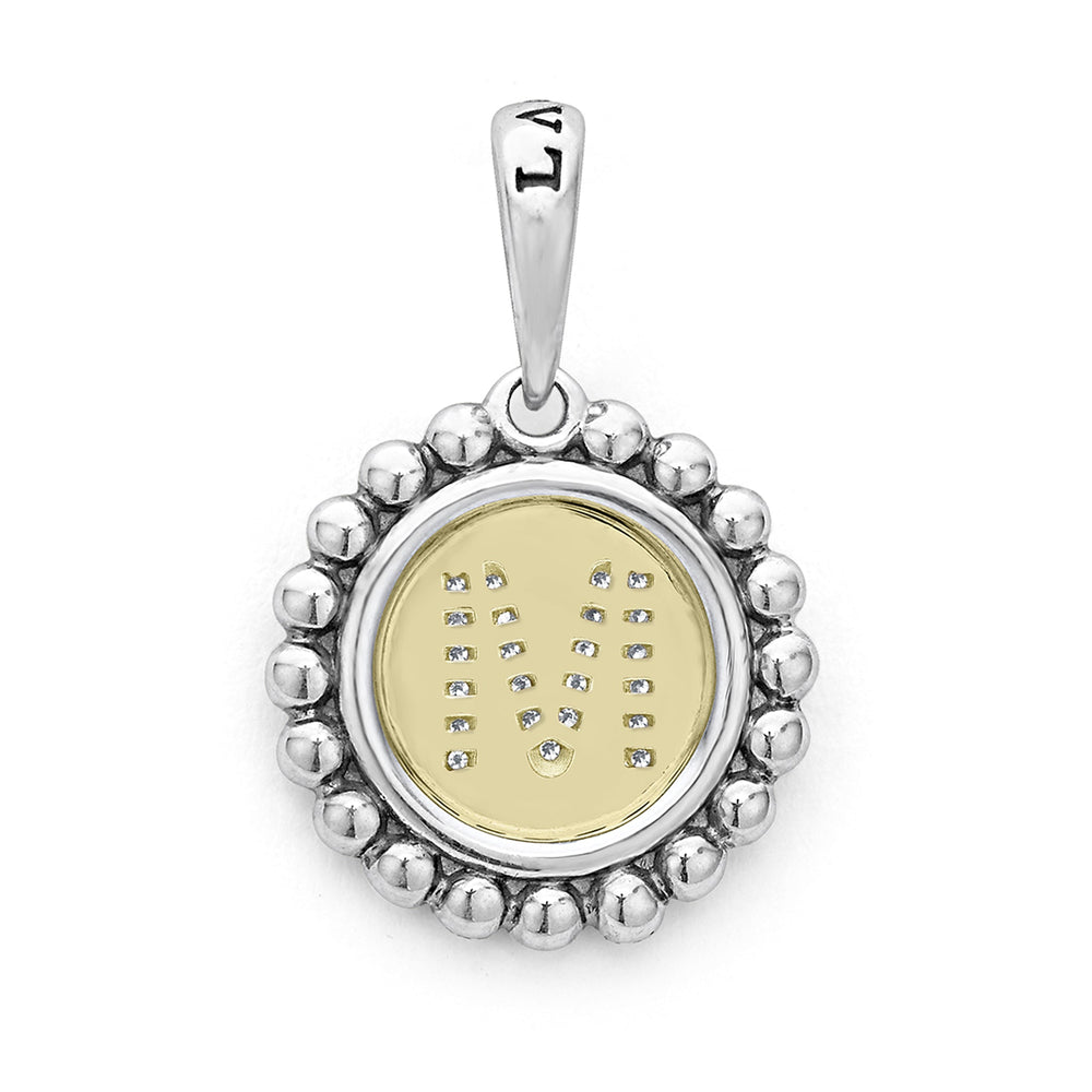Signature Caviar Diamond M Initial Charm