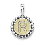 Signature Caviar Diamond R Initial Charm