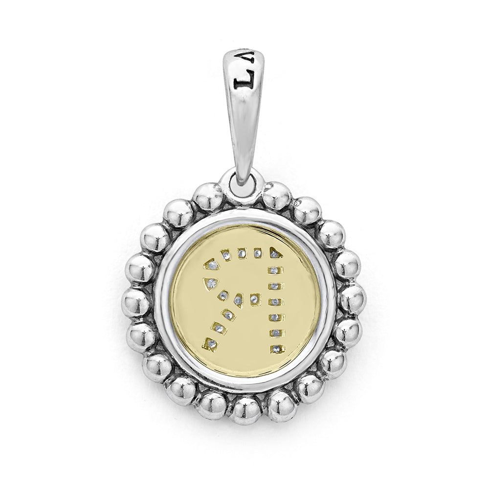 Signature Caviar Diamond R Initial Charm