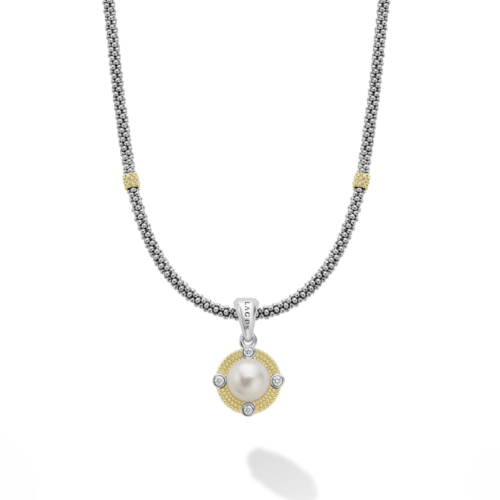 Luna Pearl Diamond Caviar Necklace