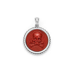Anthem Red Jasper Skull Crossbone Amulet