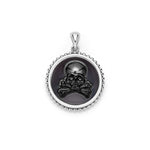 Anthem Black Agate Skull Crossbone Amulet