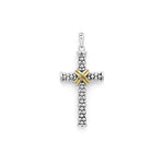 Anthem Two-Tone Diamond Cross Amulet