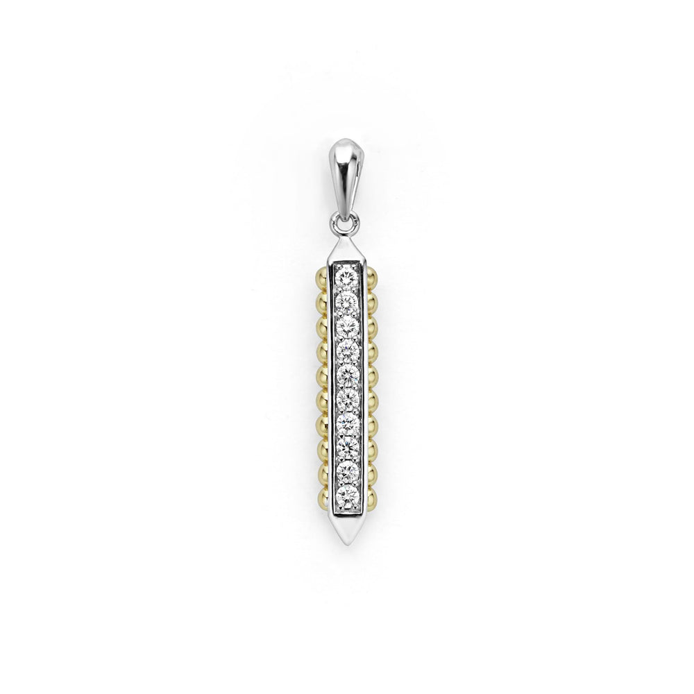 Anthem Two-Tone Diamond Bar Amulet