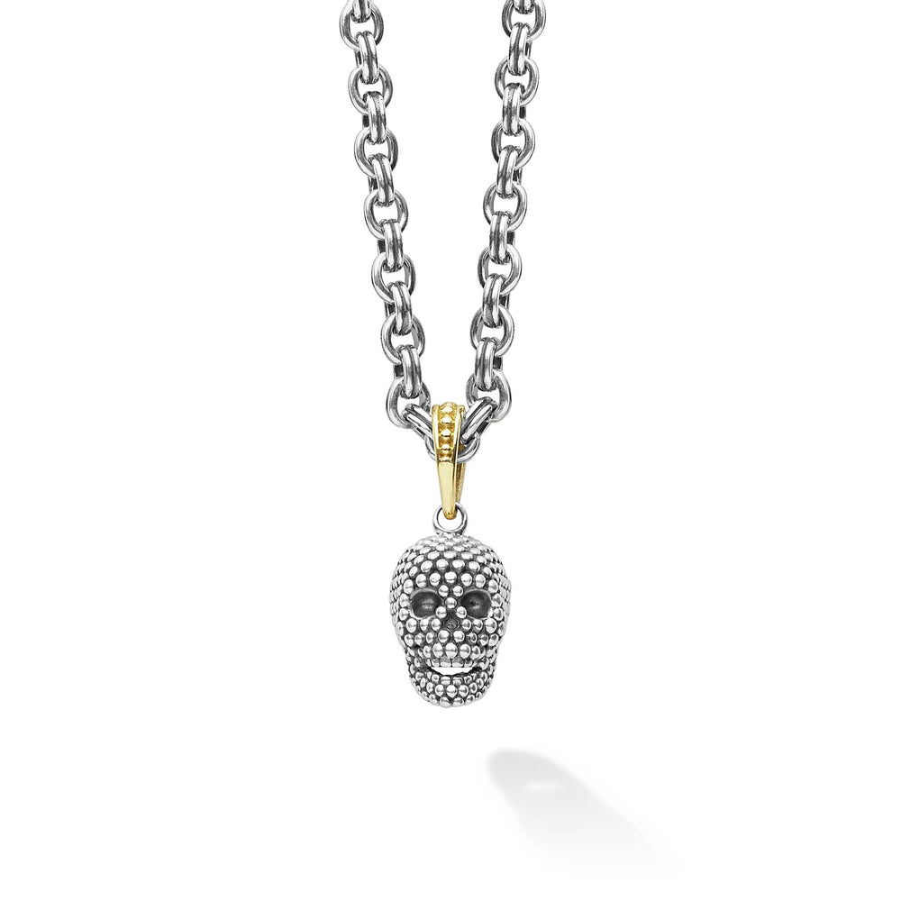 Anthem Caviar Beaded Skull Amulet Necklace