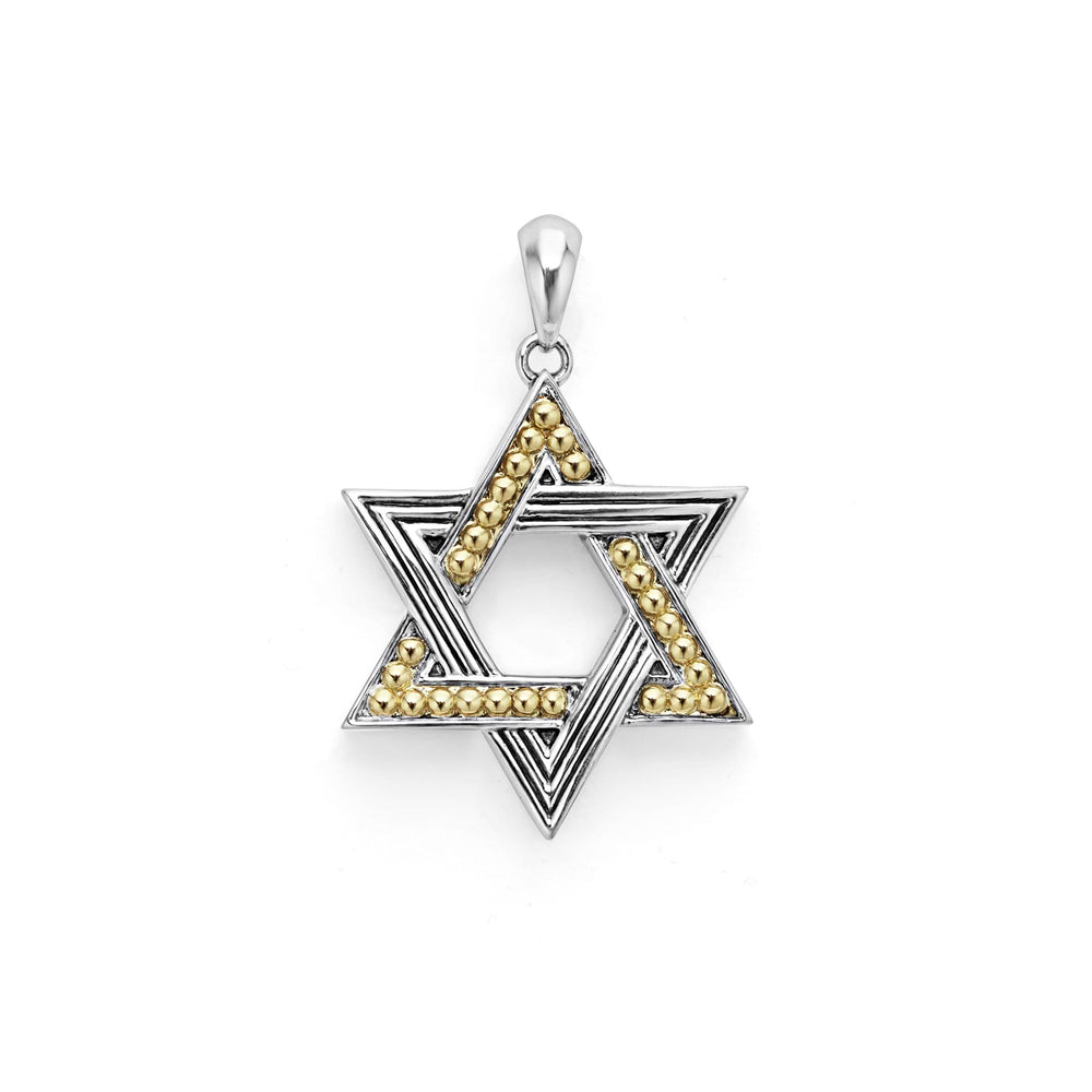 Anthem Two-Tone Star of David Amulet
