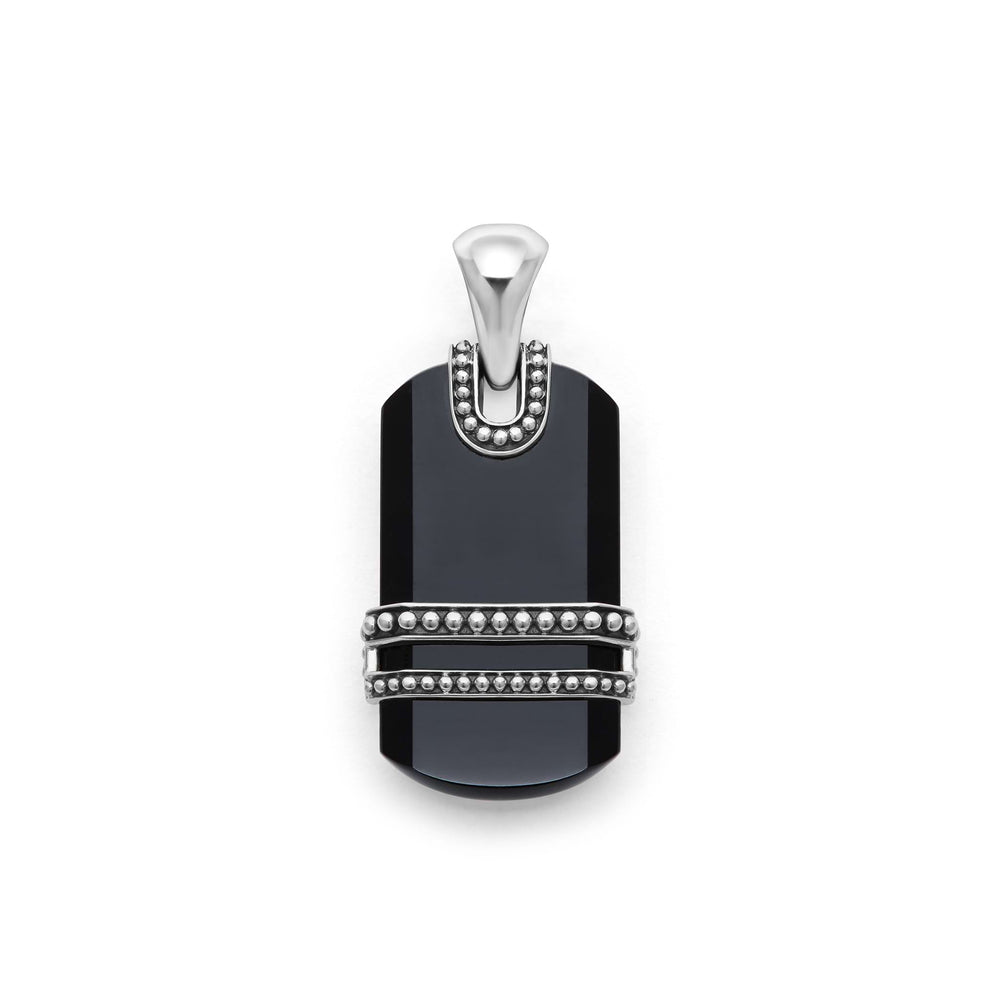 Anthem Black Agate Tag Amulet