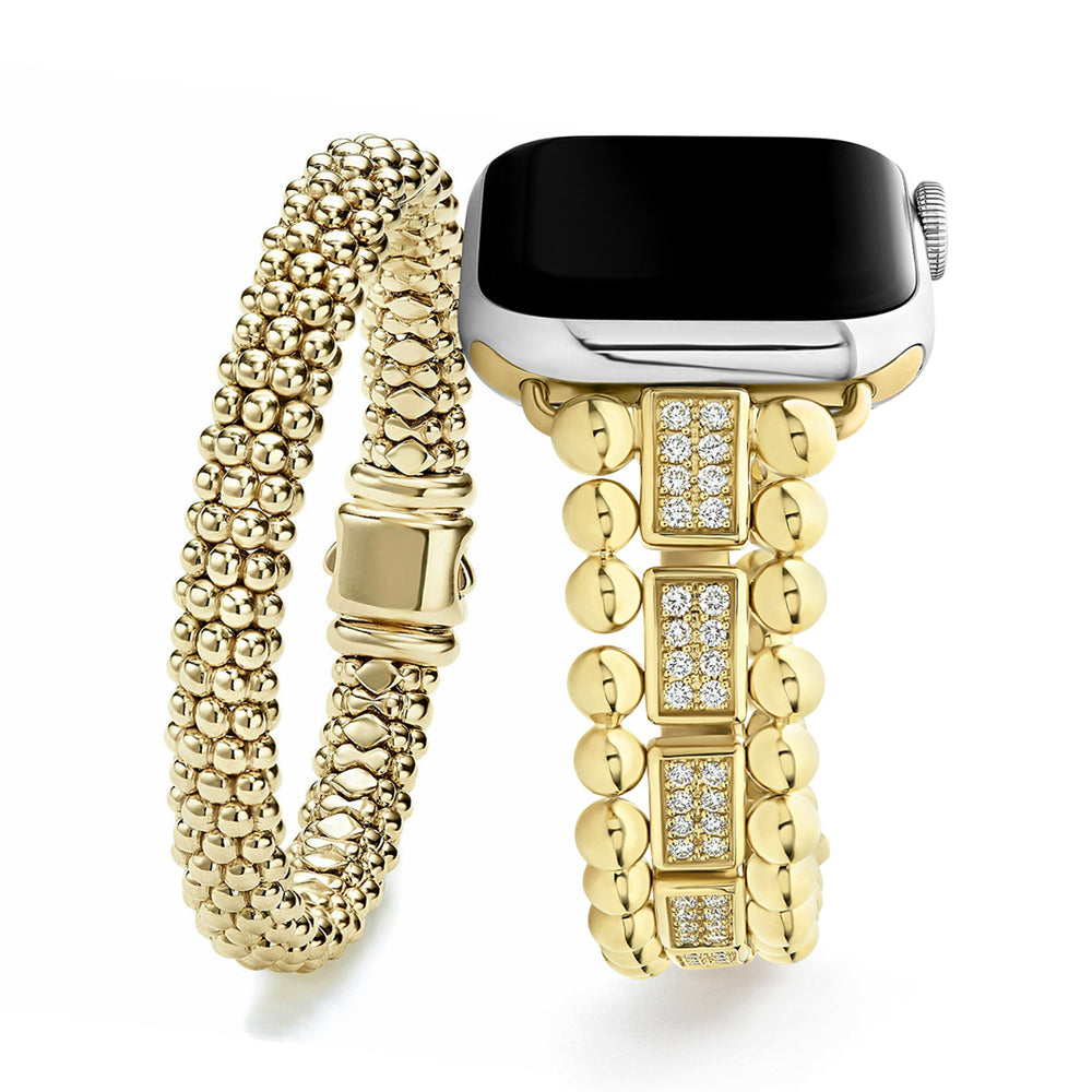 18K Gold Diamond Smart Caviar Bracelet Gift Set