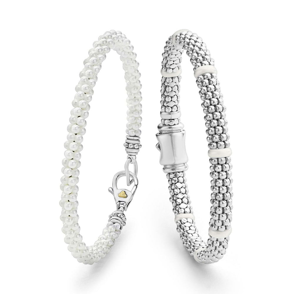 White Caviar White Ceramic Caviar Bracelet Gift Set