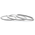 Caviar Spark Silver and Diamond Bangle Gift Set