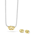 Signature Caviar Two-Tone Interlocking Gift Set