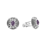 Keep Memory Alive Amethyst Cufflinks