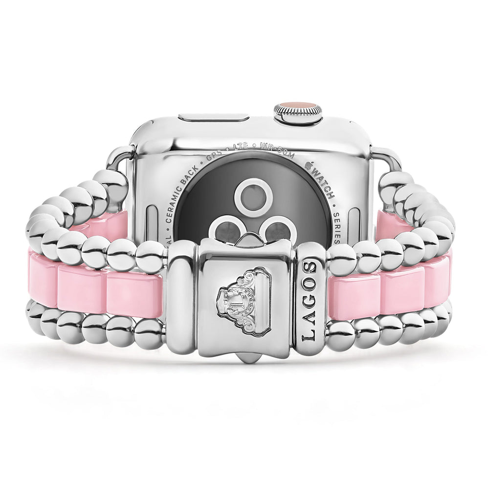 Smart Caviar Pink Ceramic and Stainless Steel Watch Bracelet-38-45mm