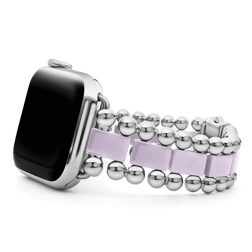 Smart Caviar Lilac Ceramic and Stainless Steel Watch Bracelet-38-45mm
