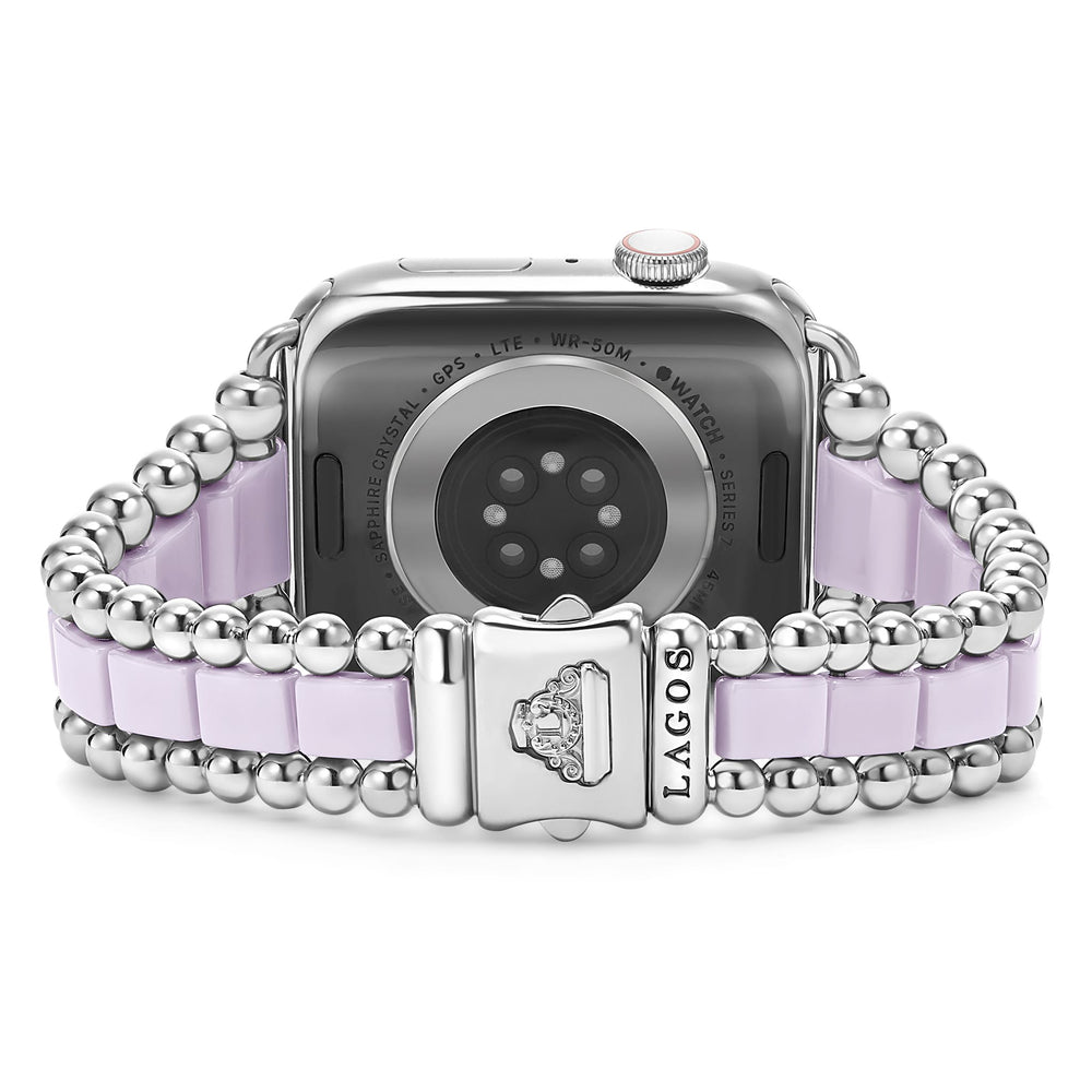 Smart Caviar Lilac Ceramic and Stainless Steel Watch Bracelet-42-49mm