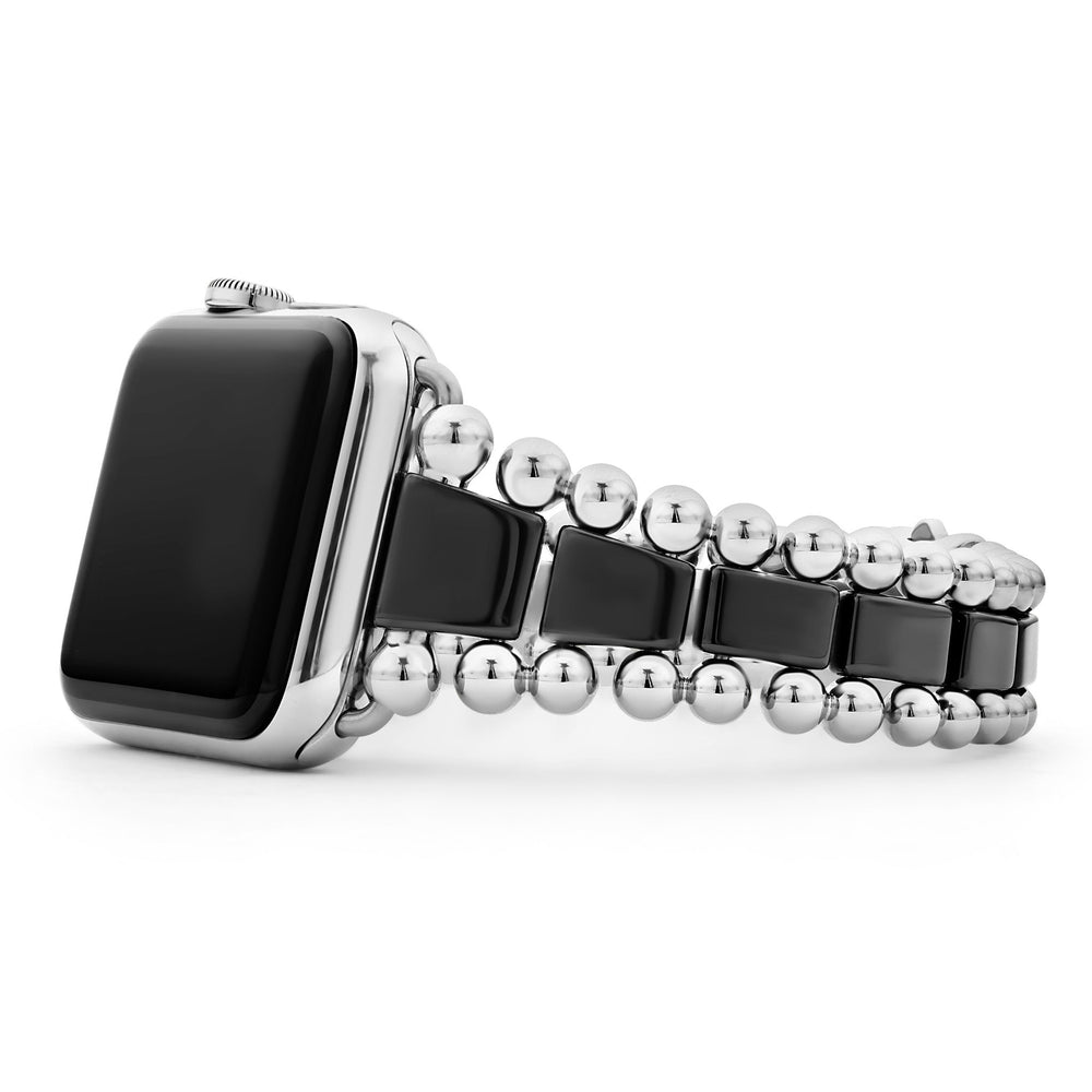 Smart Caviar Black Ceramic and Stainless Steel Watch Bracelet-42-49mm