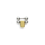 Smart Caviar Sterling Silver and 18K Gold Link