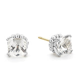 Signature Caviar White Topaz Stud Earrings