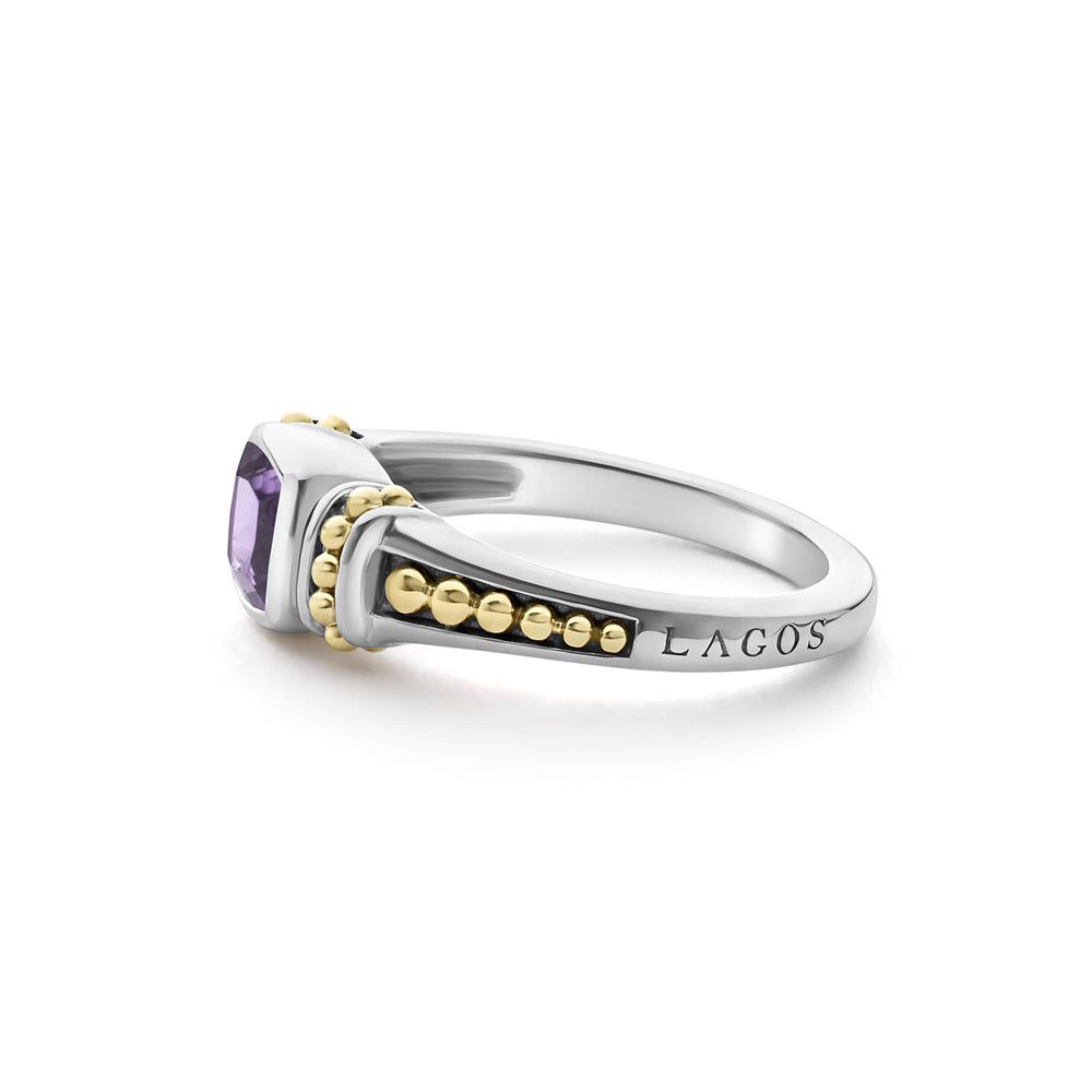 Caviar Color Amethyst Ring