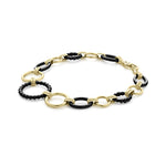 Black Caviar Gold and Black Ceramic Link Bracelet