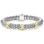 Signature Caviar 9mm Three Station X Caviar Bracelet
