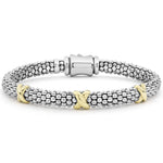 Signature Caviar 6mm Three Station X Caviar Bracelet