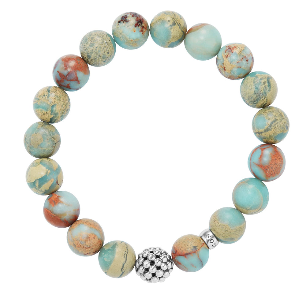 Aqua Terra Jasper|caviar bracelet,gemstone bracelet,lagos bracelet,beaded bracelet