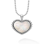 Maya Large Mother of Pearl Heart Pendant Necklace